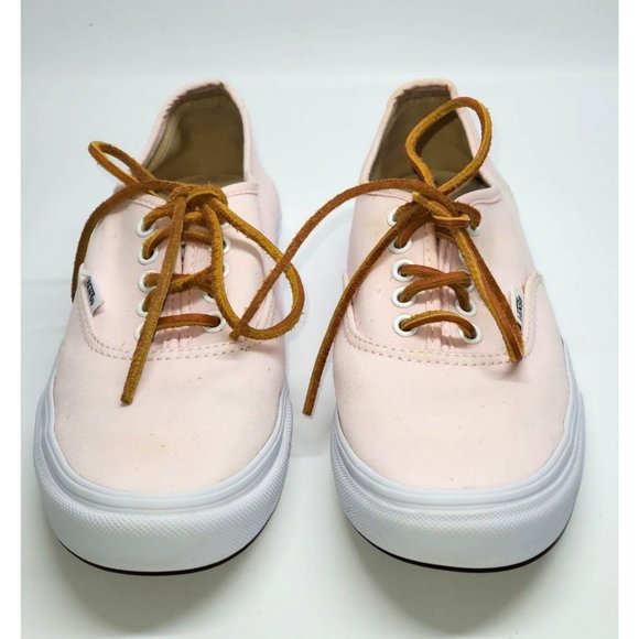 Vans Authentic Light Pink Canvas with Leather Laces Size 5.5 Mens 7 Wos 1315 - Picture 3 of 12